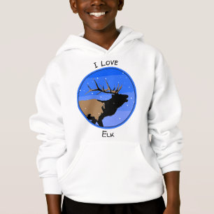 Elk Bugling no inverno - Arte original da vida sel