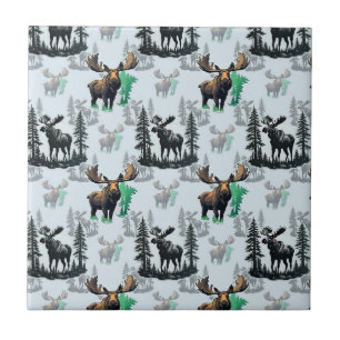 Elk Moose Antlers Deer Pattern Design