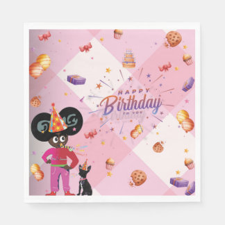 Ella B. Jenkins guardanapos de festa rosa