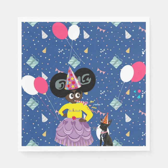 Ella B. Jenkins parte guardanapo azul (Frente)