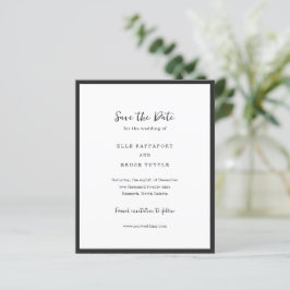 Elle Simple Modern Wedding Salvar a Data