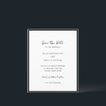 Elle Simple Modern Wedding Salvar a Data<br><div class="desc">Casamento moderno salve a data com um simples design com seus detalhes de eventos cercados por uma borda fina.</div>