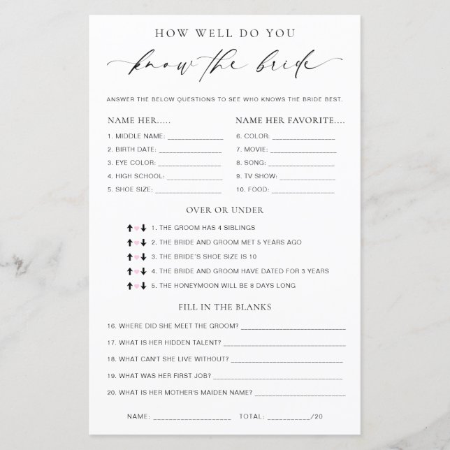 Ellesmere Como Você Conhece O Jogo Da Noiva? (Frente)