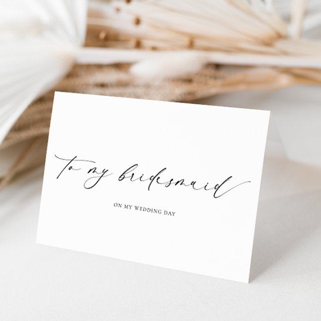 Ellesmere Para O Meu Cartão De Dia De Casamento Da (Ellesmere To My Bridesmaid Wedding Day Card)