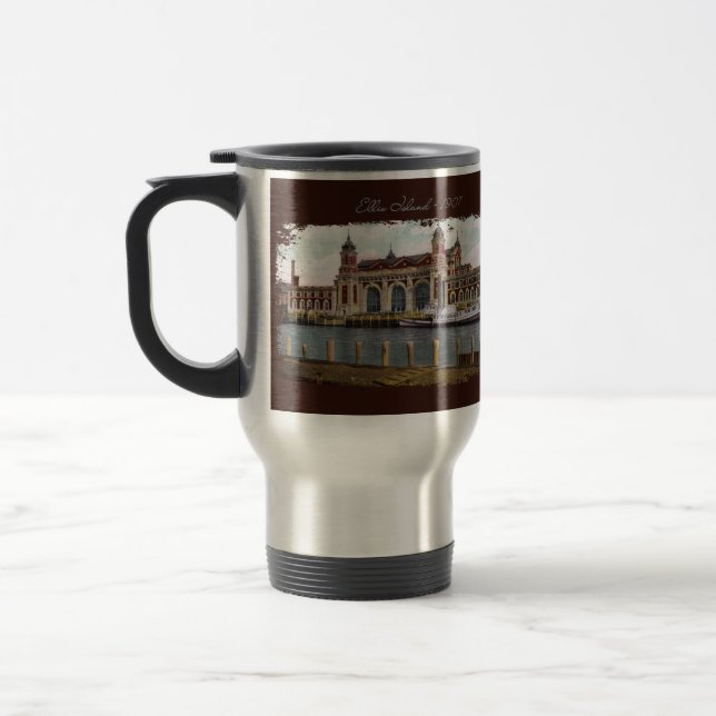 Ellis Island Painted Caneca de viagem (Esquerda)