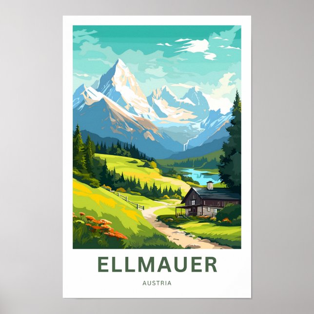 Ellmauer Austria Viagem Impressão (Frente)