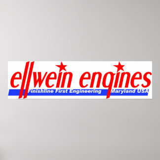 Ellwein Engines Vintage Logo Garage Poster