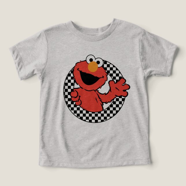 Elmo Checkered da Rua Sésame (Design frontal)