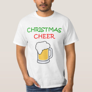 Elogio do Natal com uma camisa da cerveja