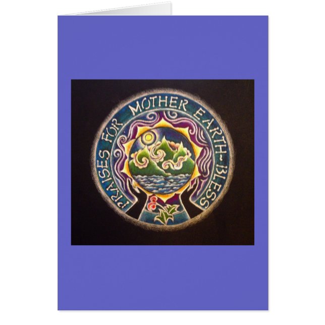 Elogios para o cartão da mandala da Mãe Terra (Frente)