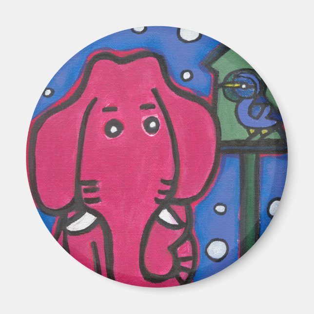 eloise, o elefante ama sua Imã de geladeira de pás (Frente)