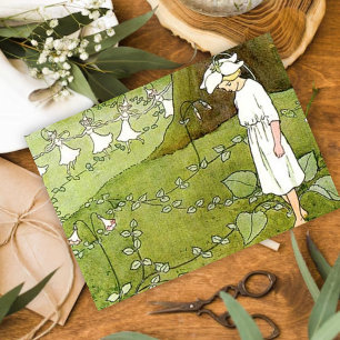 Elsa Beskow Fairy Ring Folheto Cartão
