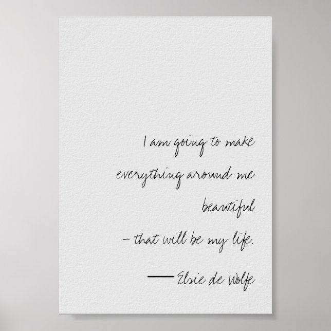 Elsie de Wolfe Poster (Frente)