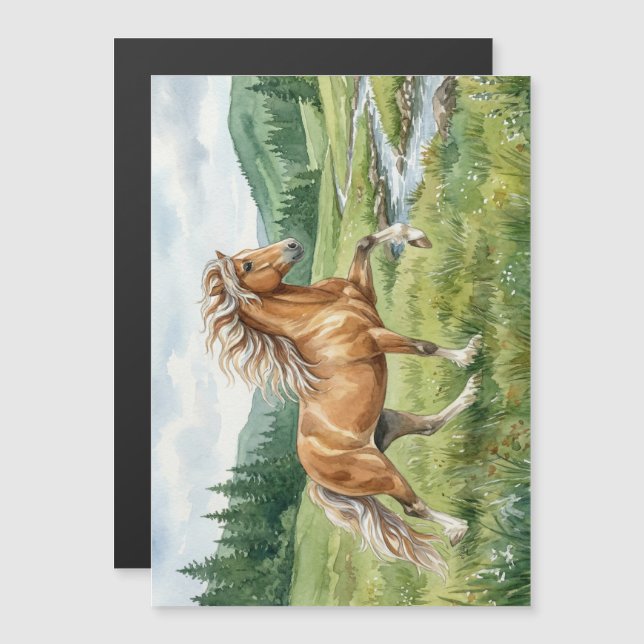 Elska Icelandic Horse Watercolor (Frente/Verso)