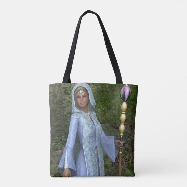 Elven Maiden All-Over Impressão Tote Bag (Verso)