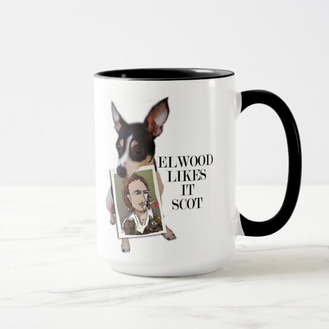 Elwood gosta d caneca de Scot (Direita)