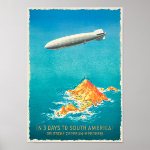 Em 3 dias até ao Poster vintage da América do Su