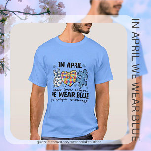 Em Abril Nós Usamos Camiseta Azul de Conscientizaç