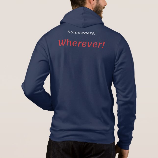 Em algum lugar, em qualquer lugar! Camiseta (Verso)