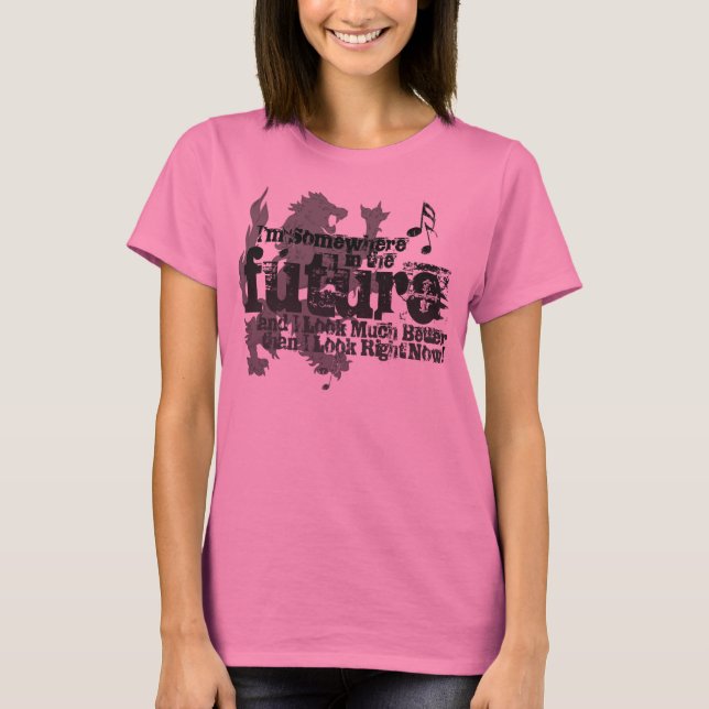 Em algum lugar no futuro camisa das senhoras (com (Frente)