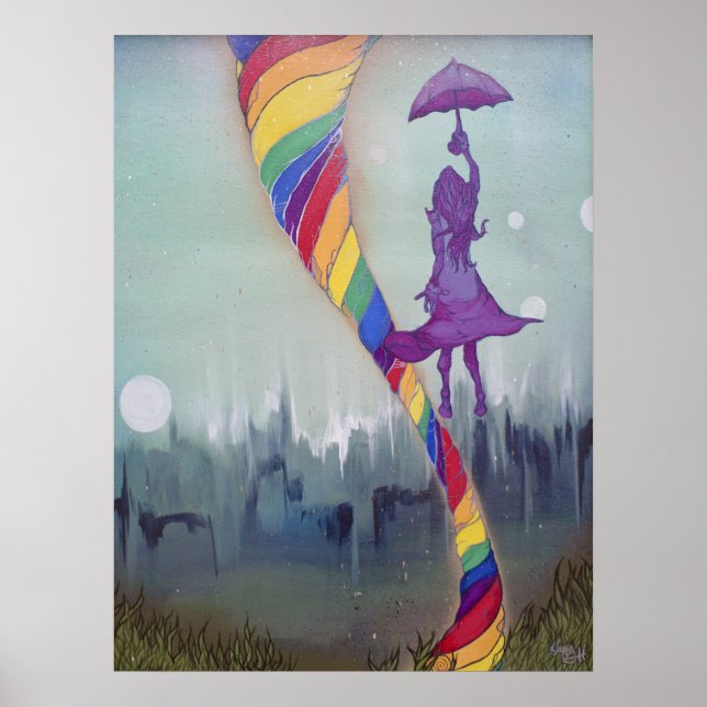 Em algum lugar sob Poster Impressão (Frente)