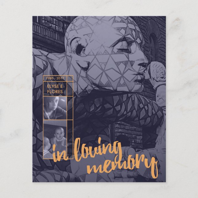 em anúncios de funeral de memória amorosa (Frente)