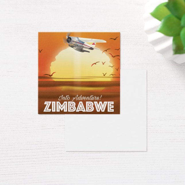 Em Aventura! Poster de viagens do Zimbabué (Mesa)