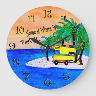 Em casa é onde estacionamos o relógio de acampamen