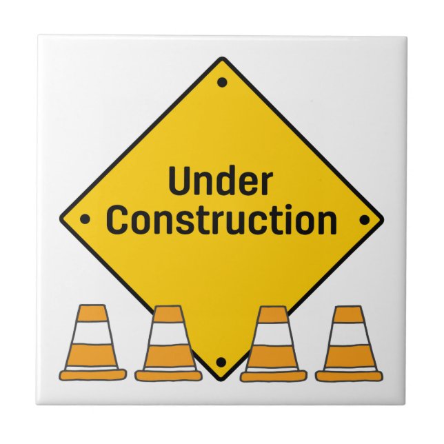 Em Construção com Cones (Frente)