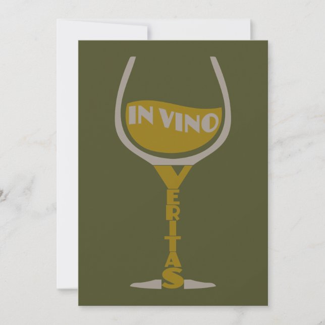 Em convites personalizados do Vino Veritas (Frente)