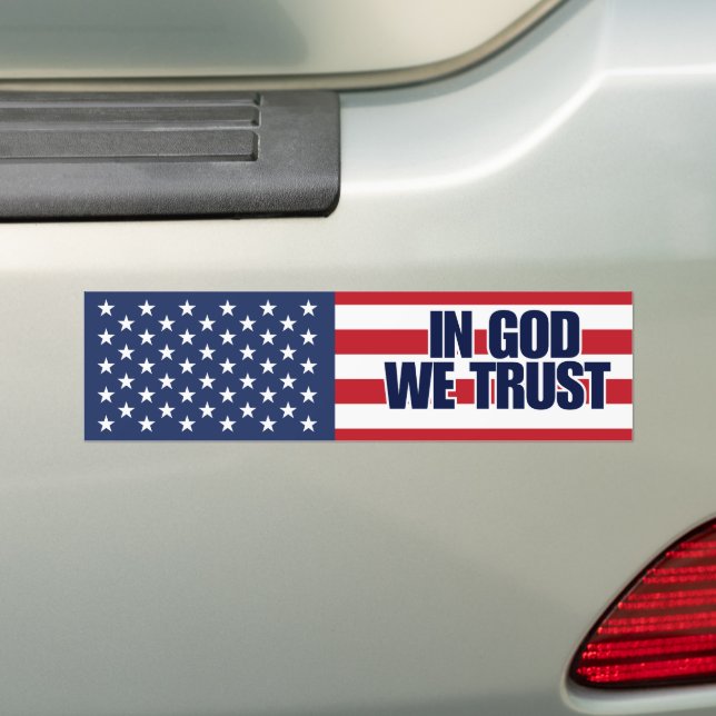 Em DEUS, confiamos em adesivos para solto (No carro)