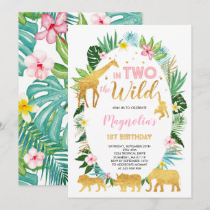 Em Dois O Convite À Aniversário Selvagem