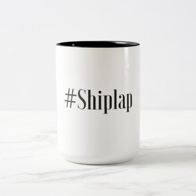 Em Dois Tons A caneca de café do #Shiplap (Centro)