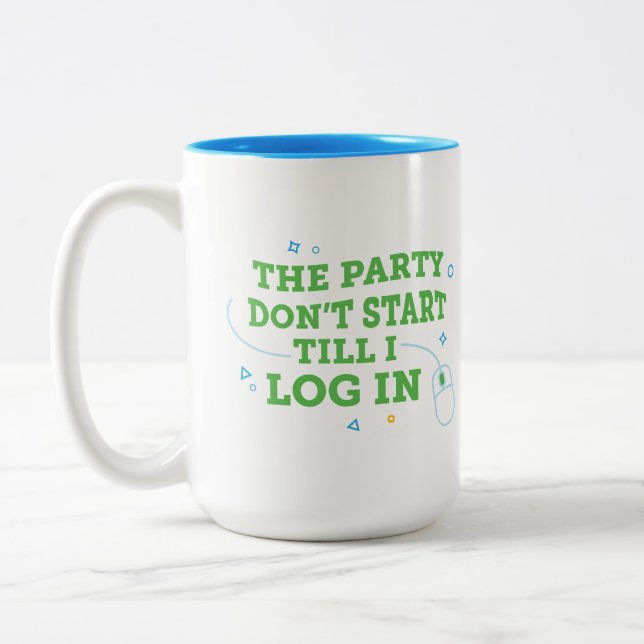 Em Dois Tons A Festa Não Começa Até Eu Entrar na Caneca de Café (Esquerda)