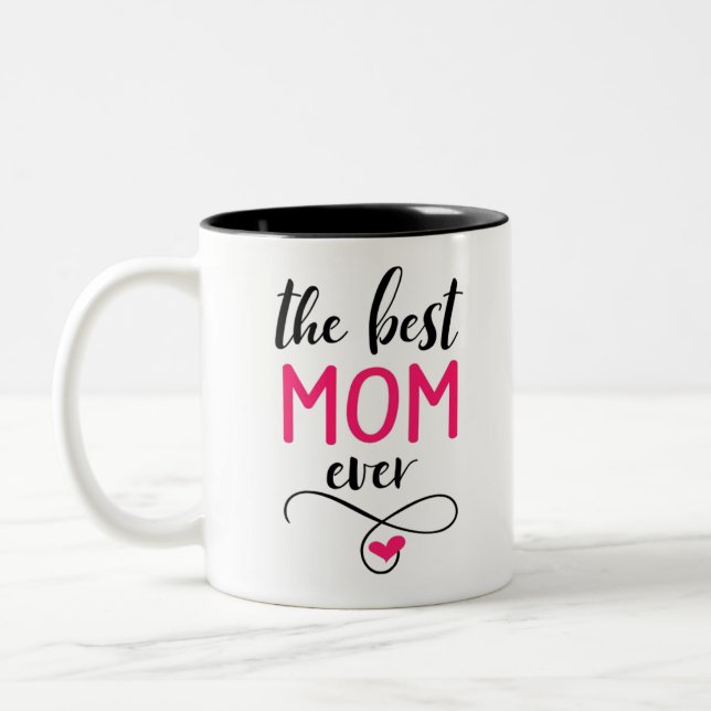Em Dois Tons A Melhor Caneca De Café Da Mãe (Esquerda)