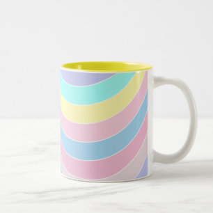 Em Dois Tons abstrato retro-wave padrão da caneca de café de 