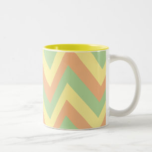 Em Dois Tons abstrato retro-wave padrão da caneca de café de