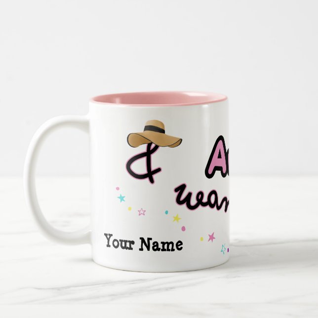 Em Dois Tons Admirável caneca de café personalizável (Esquerda)