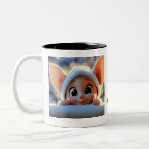 Em Dois Tons Adorável caneca de café "Eu te vejo"