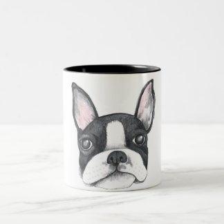 Em Dois Tons Ame minha caneca de café francesa de Terrier