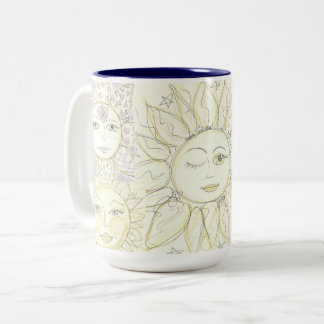 Em Dois Tons Aqui vem o sol - caneca de café