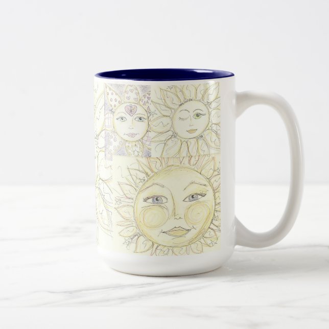 Em Dois Tons Aqui vem o sol - caneca de café (Direita)