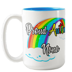 Em Dois Tons Autismo com Amor: Caneca de Café da Nana Orgulhosa
