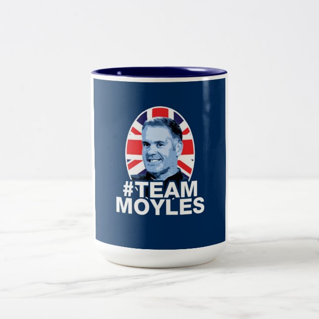 Em Dois Tons Azul da caneca de café do #TEAMMOYLES (Centro)