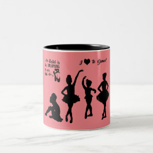 Em Dois Tons Ballerina é duas caneca de café tonta.