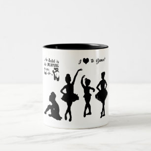 Em Dois Tons Ballerina é uma caneca de café tonta.