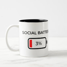Em Dois Tons Bateria Social 3% - Caneca de Café