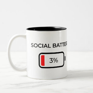 Em Dois Tons Bateria Social 3% - Caneca de Café