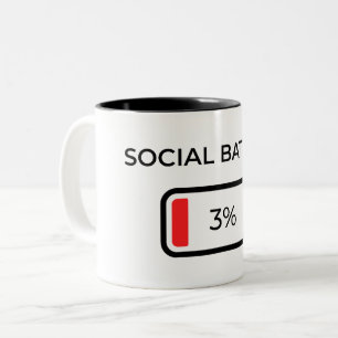 Em Dois Tons Bateria Social 3% - Caneca de Café