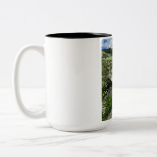 Em Dois Tons Bela Caneca de Café de Duas Cores com Paisagem da